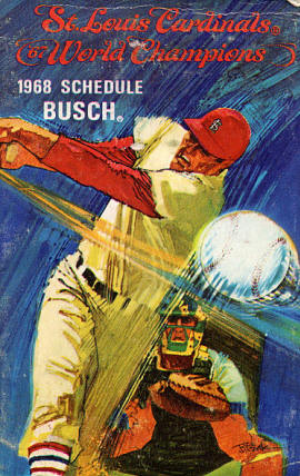 1968 St. Louis Cardinals Pocket Schedule