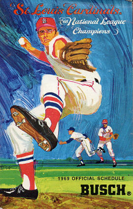 1969 St. Louis Cardinals Pocket Schedule