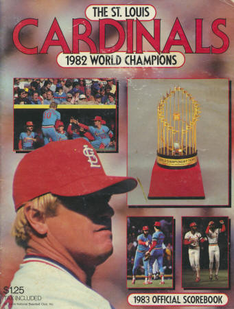 1983 St. Louis Cardinals Official Scorebook