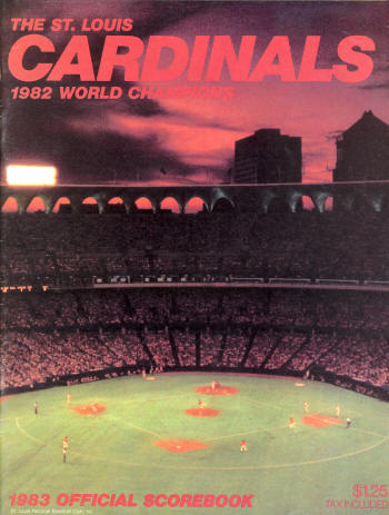 1983 St. Louis Cardinals Official Scorebook