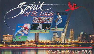 St. Louis Cardinals - 1987 Schedule front cover