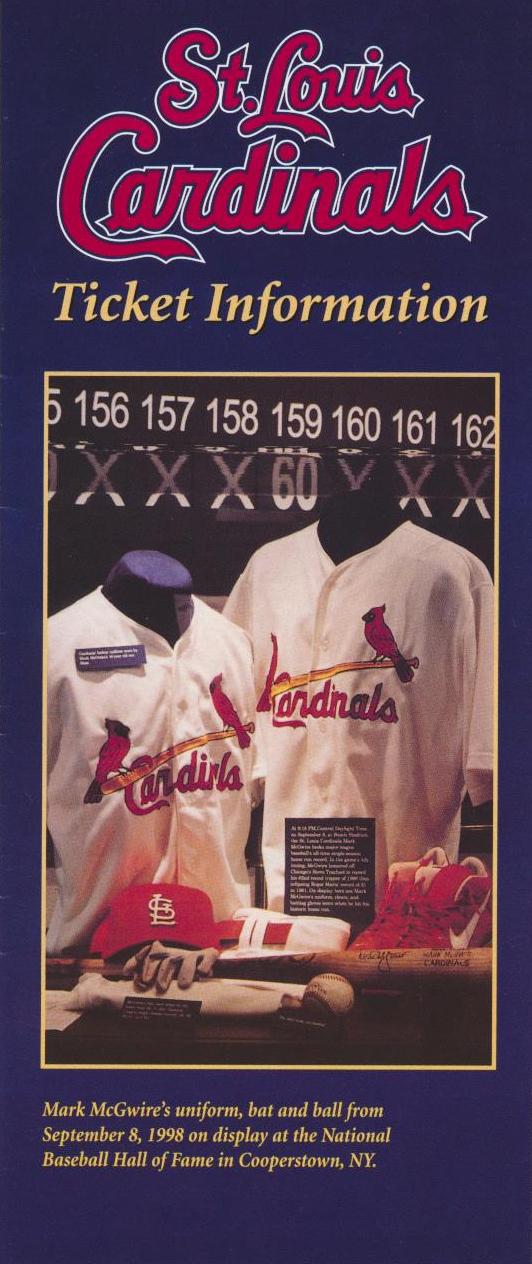 St. Louis Cardinals - 1999 Ticket information