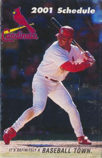 St. Louis Cardinals - 2001 Pocket Schedule - Edmonds