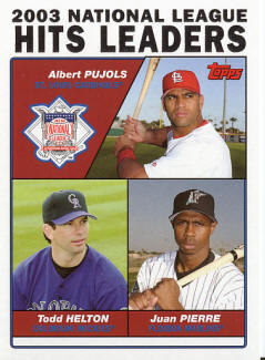 Topps 2003 National League Hits Leaders - Pujols