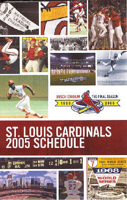 2005 St. Louis Cardinals Pocket Schedule