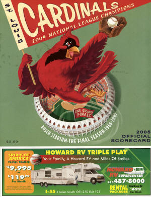 2005 St. Louis Cardinals Scorecard