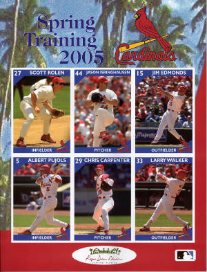 2005 St. Louis Cardinals Spring Training Program