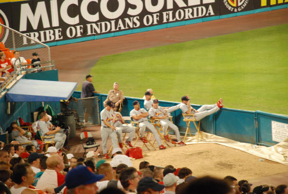 St. Louis Cardinal bullpen - Miami, FL - 2007
