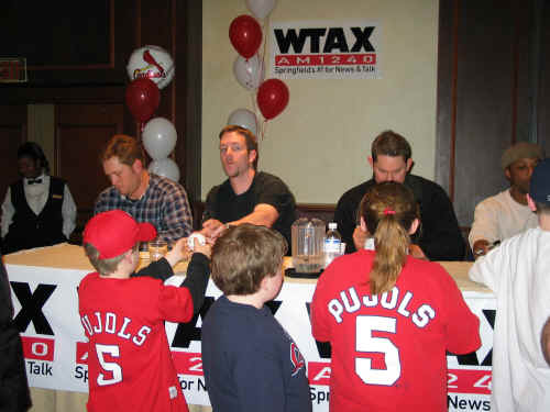 Kids getting autographs