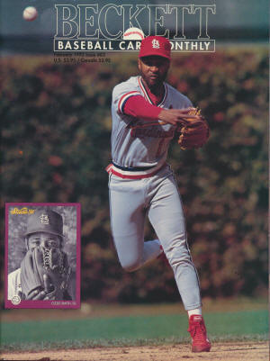 Beckett Baseball Card Monthy - Ozzie Smith - February 1992 - Issue #83