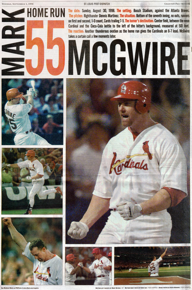 St Louis Post-Dispatch - Mark McGwire - #55