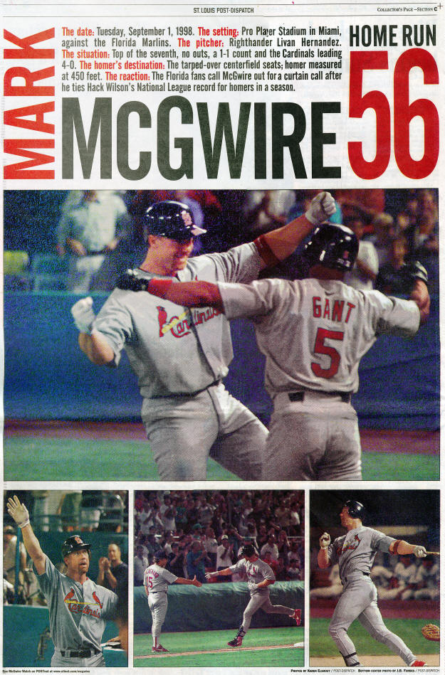 St Louis Post-Dispatch - Mark McGwire - #56