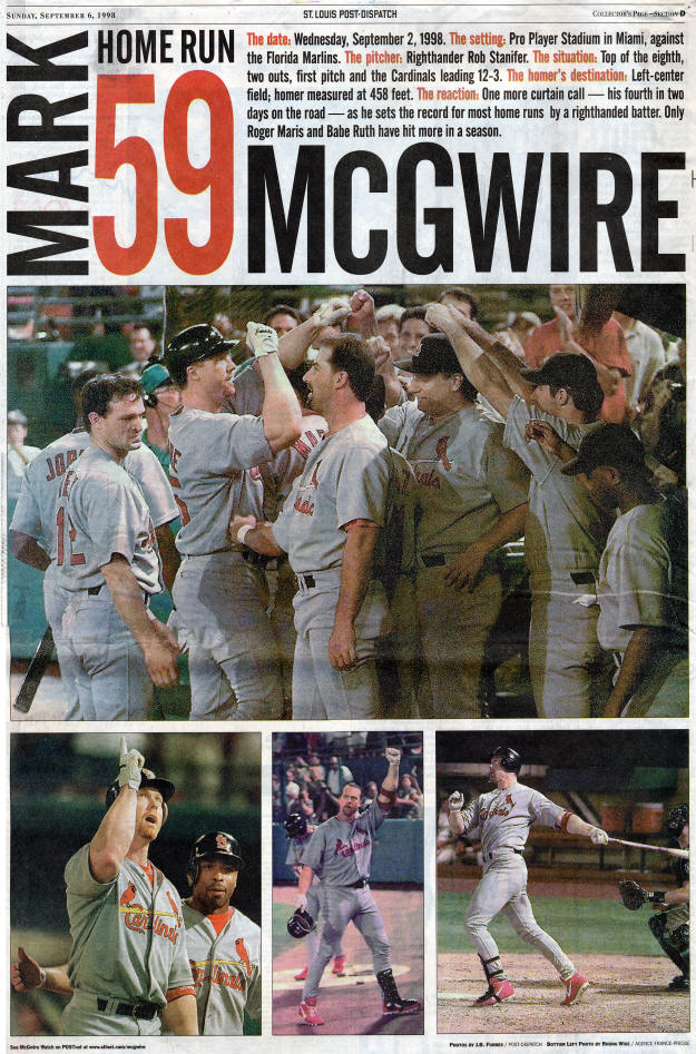 St Louis Post-Dispatch - Mark McGwire - #59