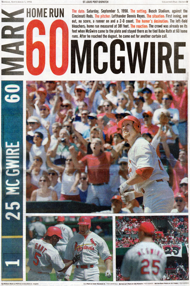 St Louis Post-Dispatch - Mark McGwire - #60