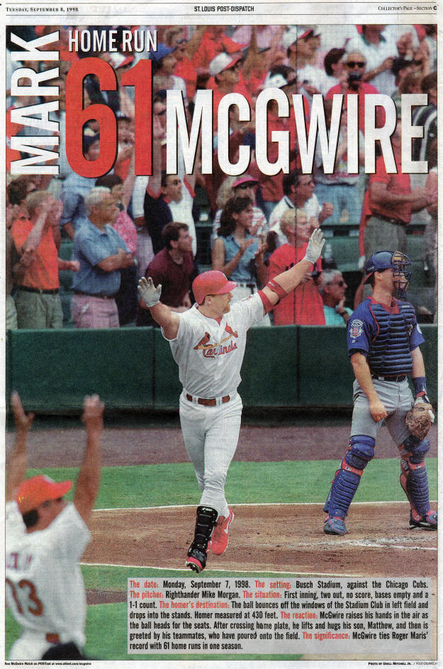 St Louis Post-Dispatch - Mark McGwire - #61