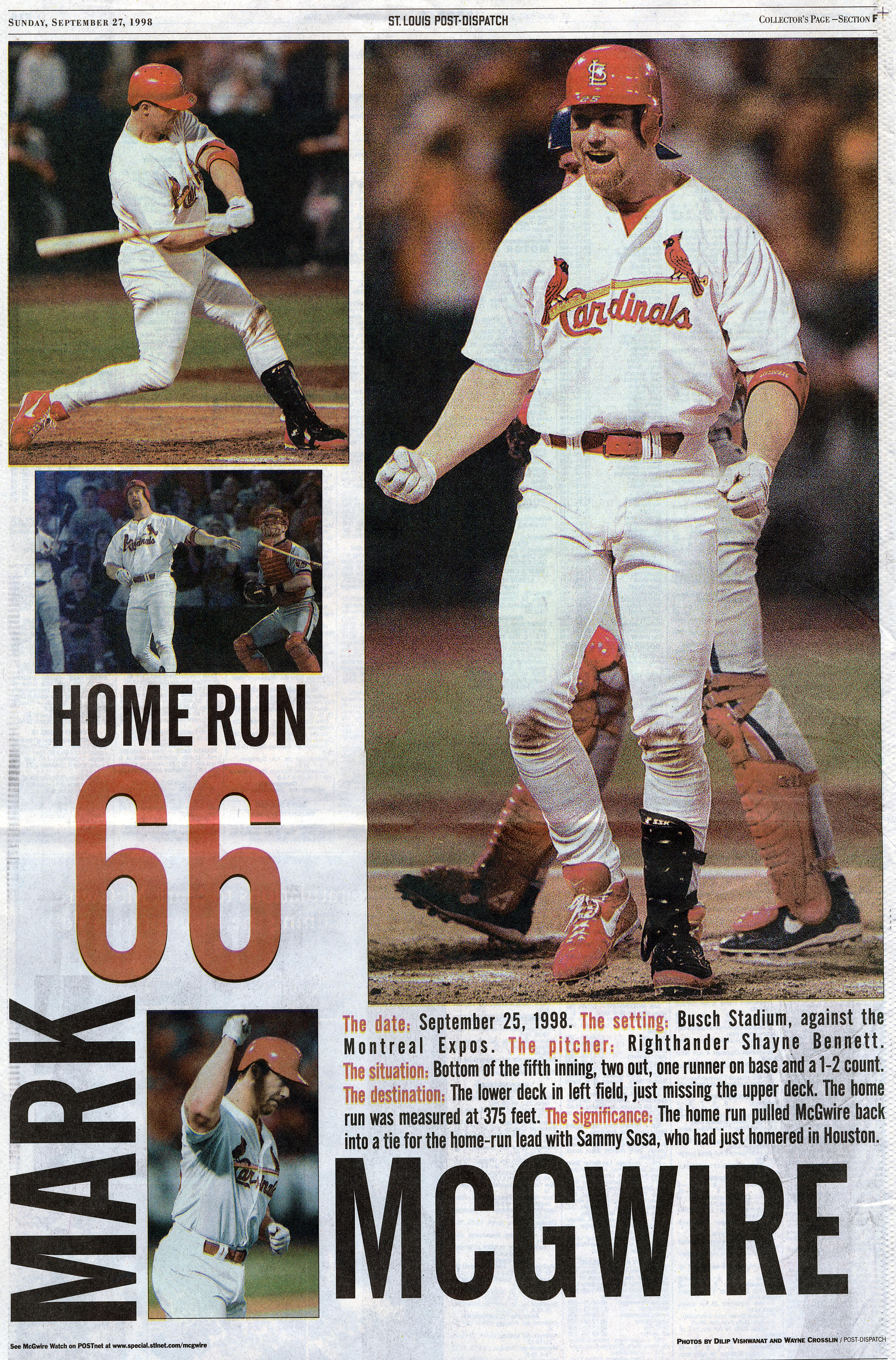 St Louis Post-Dispatch - Mark McGwire - #66