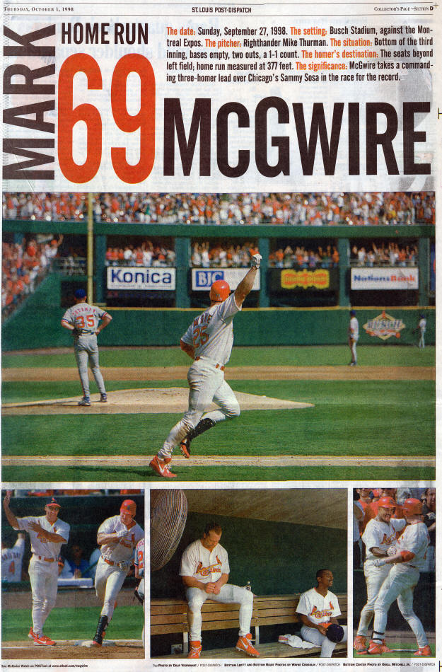 St Louis Post-Dispatch - Mark McGwire - #69