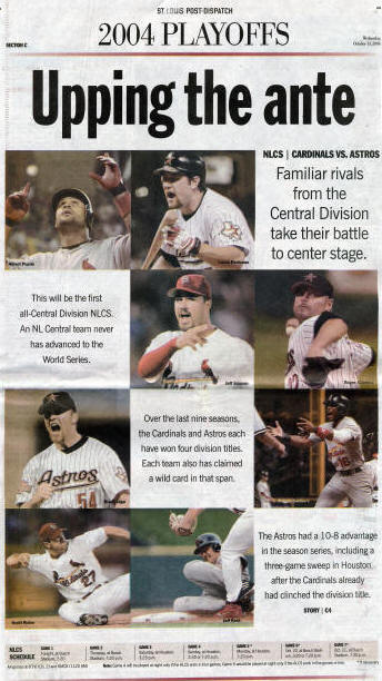 St. Louis Post-Dispatch Cardinals Astros NLCS - 10/13/2004