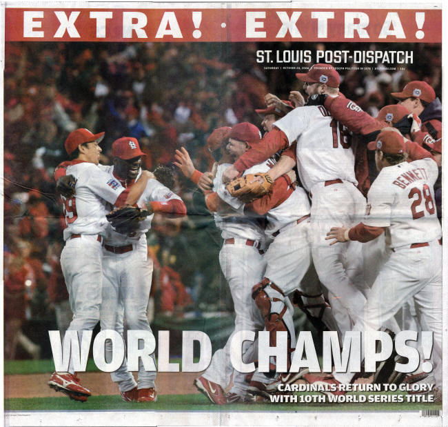 St. Louis Cardinals David Eckstein, 2006 World Series Sports Illustrated  Cover Poster