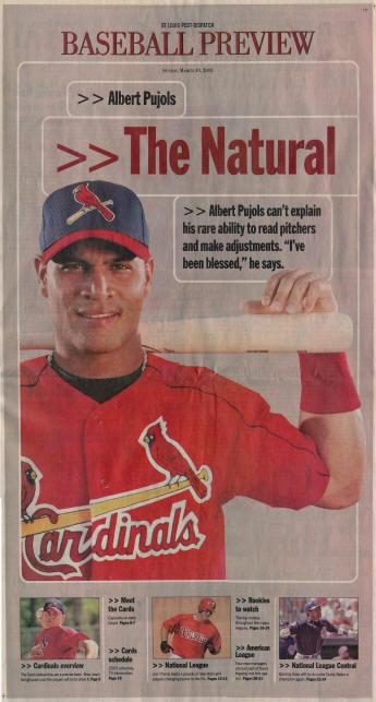 St. Louis Post-Dispatch Cardinals Preview Pujols - 3/30/2003