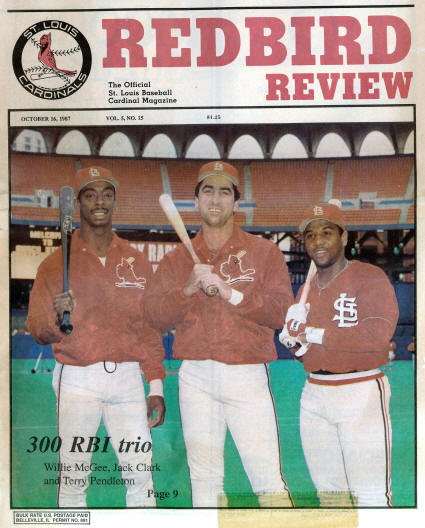 Redbird Review - October 1987 - Willie McGee Jack Clark Terry Pendleton