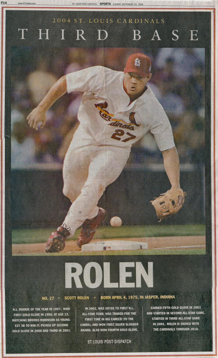 Wall Posters Scott Rolen ON The River ST Louis Cardinals Poster 3312