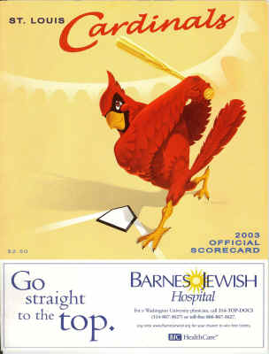 2003 Cardinals Scorecard