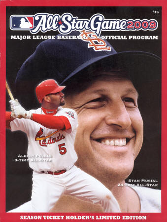 2009 MLB All Star Official Program - Pujols, Musial