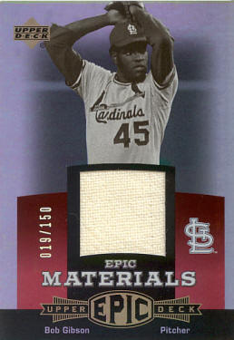 EM-BG2 2006 Upper Deck Epic Materials - Bob Gibson