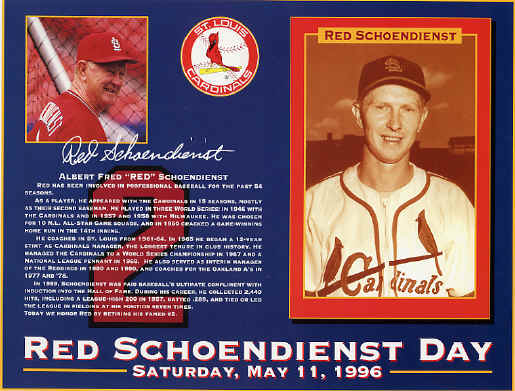 Red Schoendienst Day - 5-11-1996