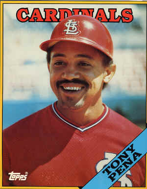 1988 Topps Tony Pena folder