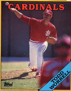 1988 Topps Todd Worrell folder