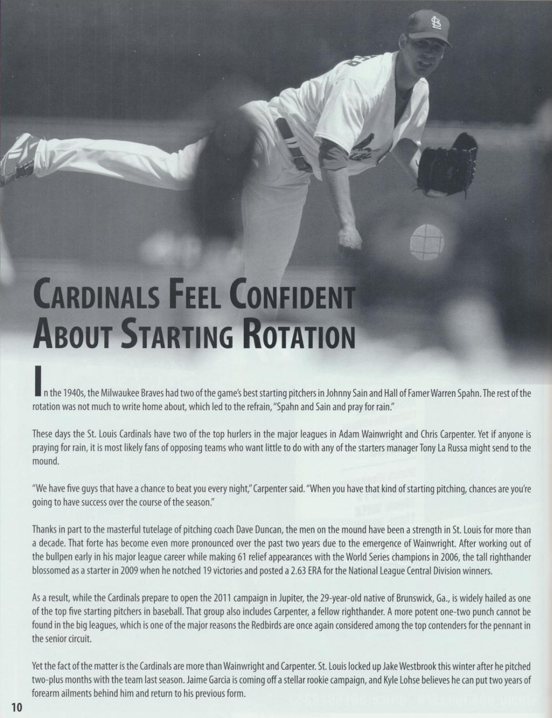 2011 St. Louis Cardinals Spring Training Program