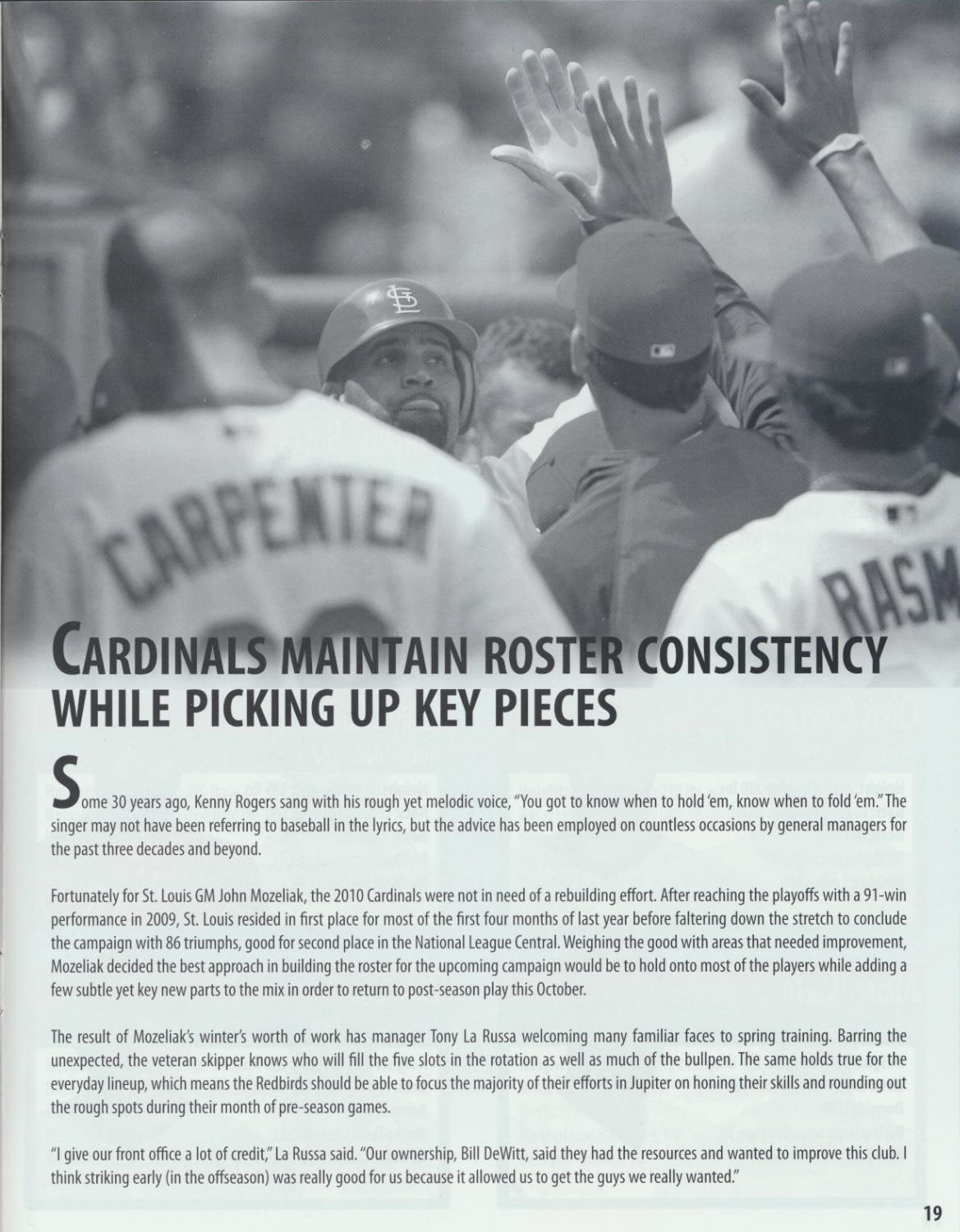 2011 St. Louis Cardinals Spring Training Program