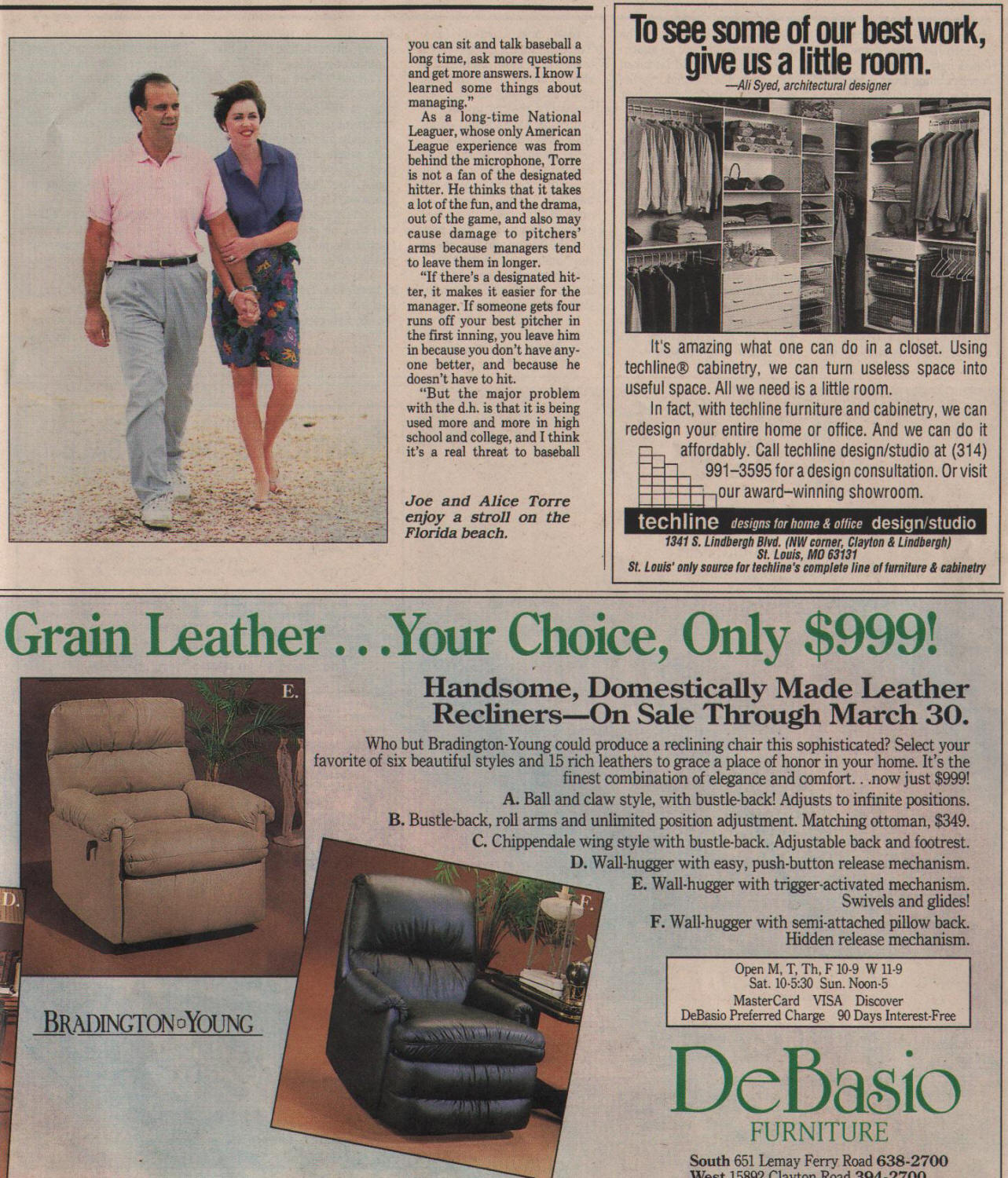 1991 St. Louis Post-Dispatch Magazine - Joe Torre