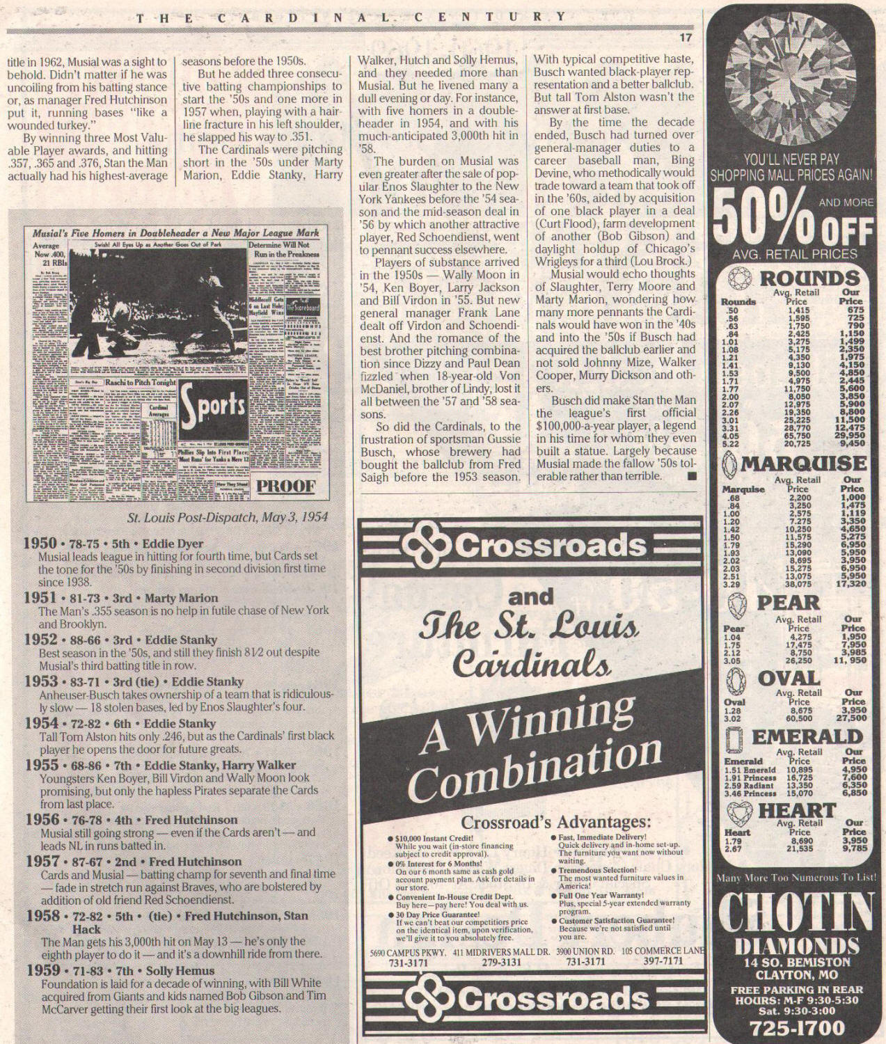 1992 St. Louis Post-Dispatch 100th Anniversary Souvenir Edition (6/7/92)