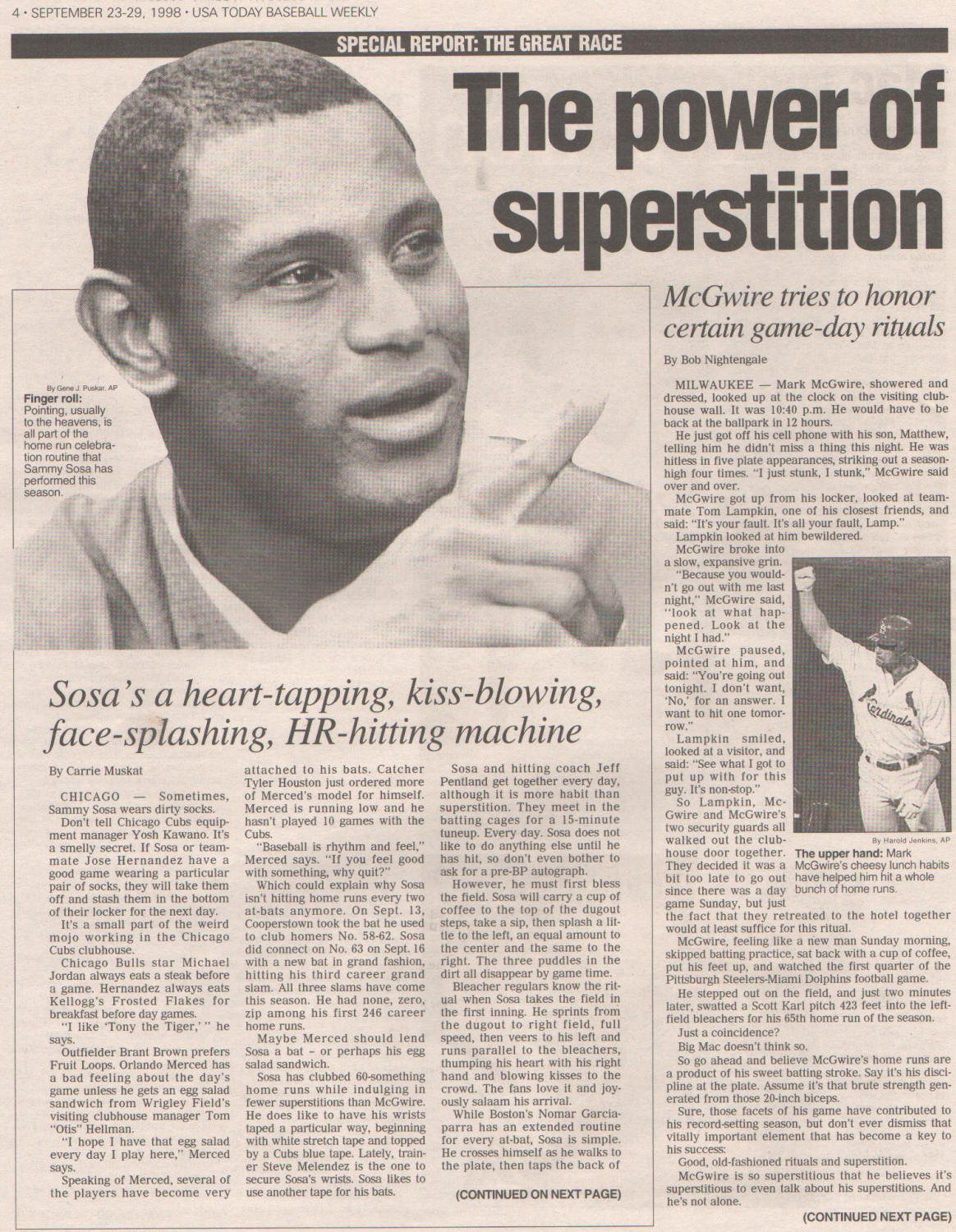 1998 - USA Today Baseball Weekly - Magical Mark McGwire